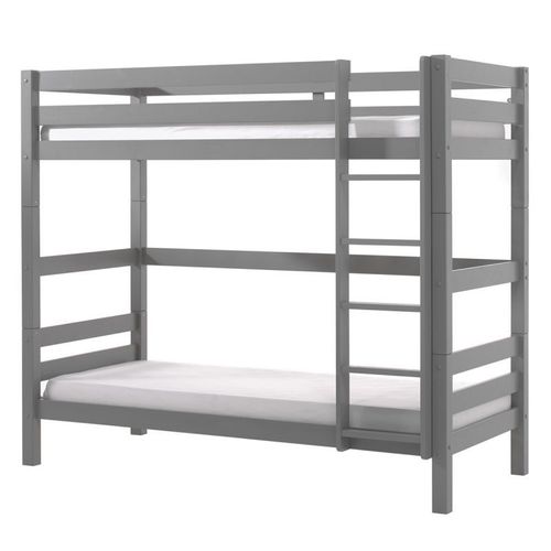 Lit Enfant Superposé Haut "Pino" 90x200cm Gris
