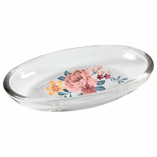 Porte Savon Imprimé "Jayana" 15cm Transparent