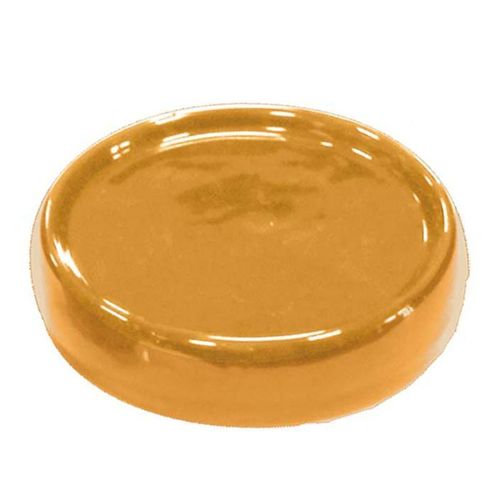Porte Savon en Céramique "Bullea" 10cm Ocre
