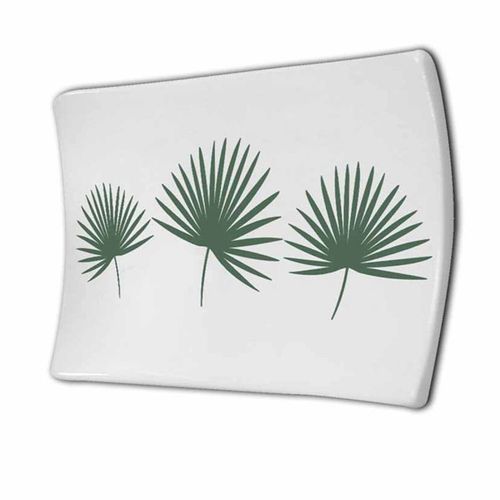 Porte Savon en Céramique "Jungly" 14cm Blanc