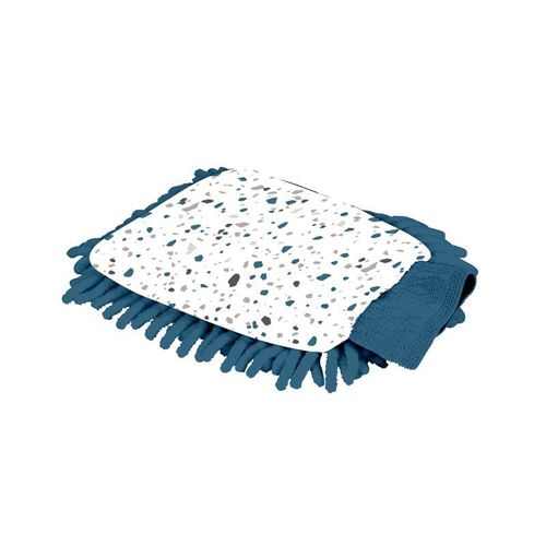 Paris Prix - Gant Microfibre "Terrazzo" 23cm Blanc & Bleu