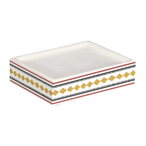 Porte Savon Imprimé "Esteban" 11cm Blanc