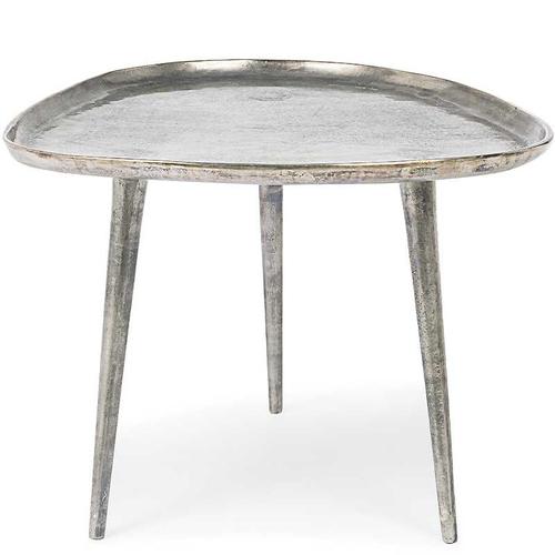 Table D'appoint Tahir Aluminium Argenté 60x50x39cm