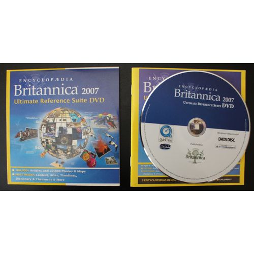 Encyclopædia Britannica 2007 Ultimate Reference Suite Dvd Pour Pc Ou Mac
