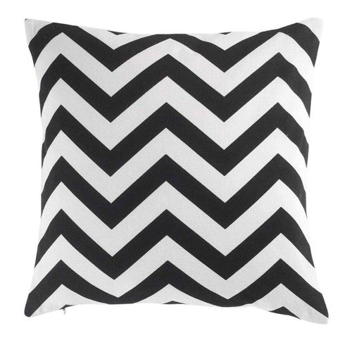 Housse De Coussin "Zola" 40x40cm Noir & Blanc