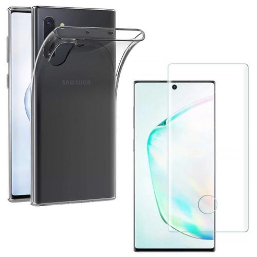 Coque Pour Samsung Galaxy Note 10 Et Verre Trempe - Protection Silicone Souple Ultra Mince Film Integral Vitre Protection Ecran Phonillico©