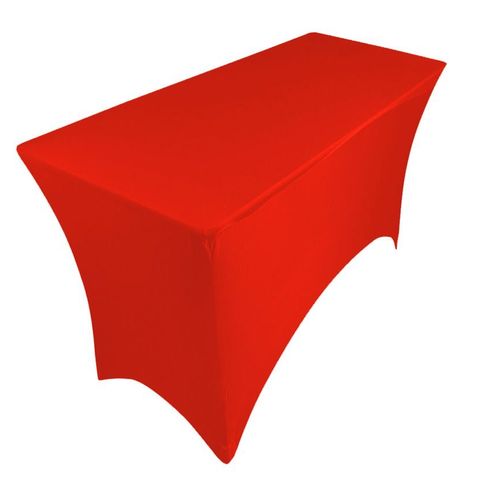 Nappe Table Rectangulaire Spandex 6ft Rouge
