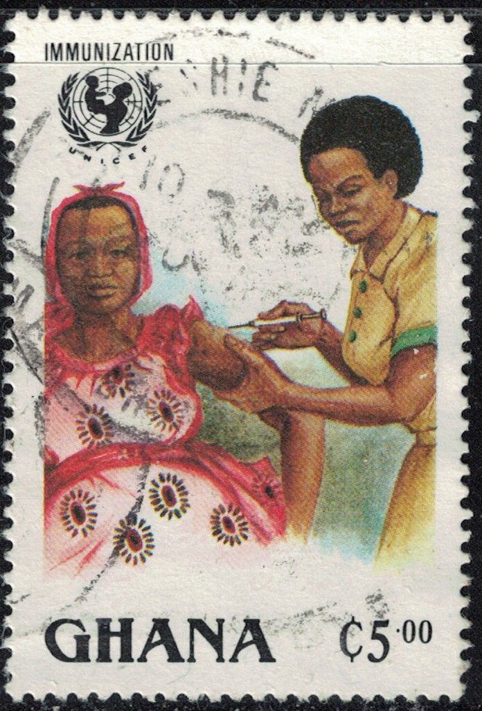 Ghana 1988 Oblitéré Used Vaccination Infirmière Immunisant Une Femme Y&t Gh 948 Su