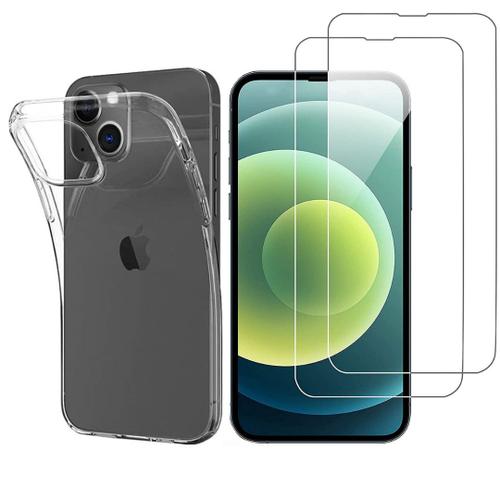 Coque Pour Iphone 13 Mini (5,4") Et 2 Verres Trempe Film Protection Ecran Phonillico©