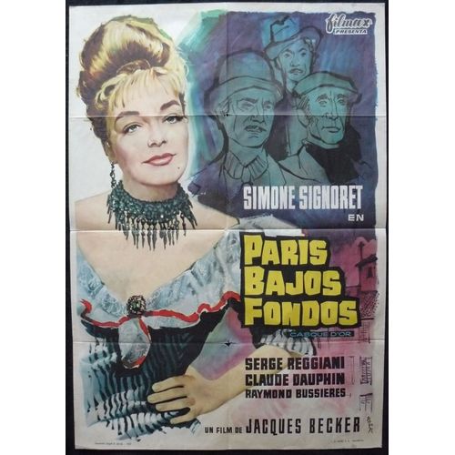 Casque D'or * Jacques Becker - Film 1952 - 70x99 Cm * Affiche De Cinéma Originale Espagnole De 1961 * Dessin De Mcp * Original Release Movie Poster * Simone Signoret ; Serge Reggiani ; Claude Dauphin