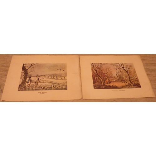 Lot De 2 Anciennes Gravures Thème Chasse Woodcock Shooting Et Snipe Shooting, Voir Photos ...