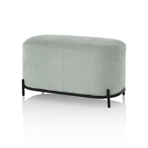 Banc En Métal Et Tissu Vert Menthe
