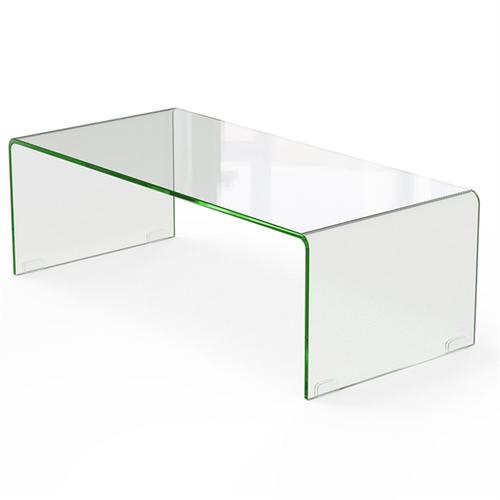 Table Basse Verre Trempé,Moderne Minimaliste,Transparent,108x50x35 Cm