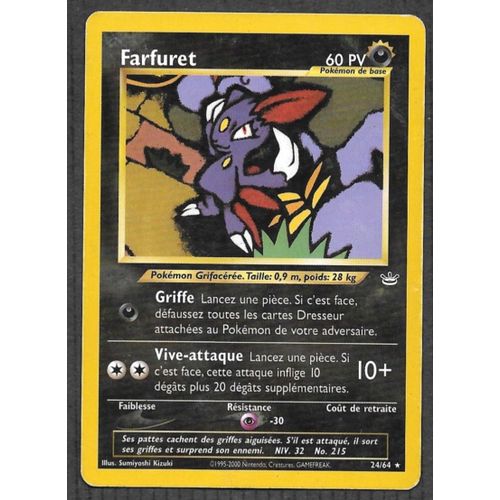 Carte Pokémon Farfuret 24/64 - Neo Révélation Wizards (Fr)