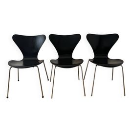 3 Chaises Arne Jacobsen Srie 7 Noir