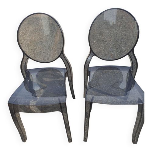 Paire De Chaises Design Gris