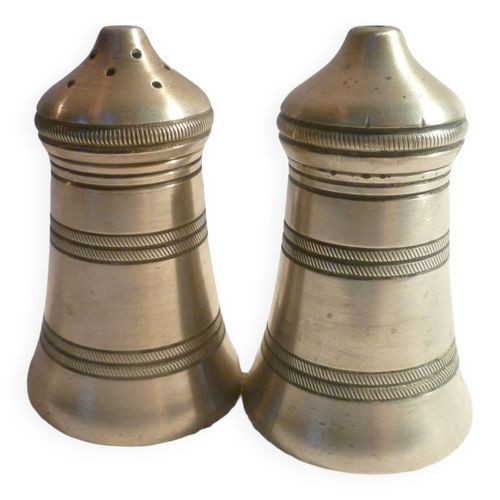 Service Condiments Selpoivre Salerons En Metargente Sheffield Argent