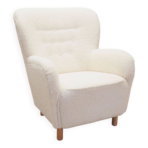 Fauteuil Blanc Design Scandinave Fabrication  Danemark Blanc