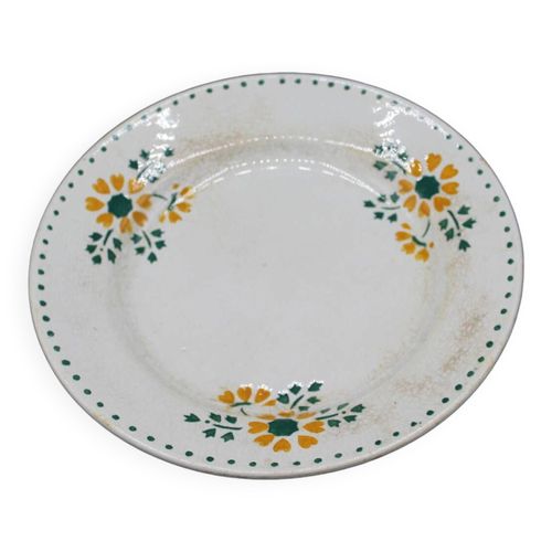 Ancienne Assiette En Porcelaine Opaque De La Faencerie De Gien  French  Vintage Blanc