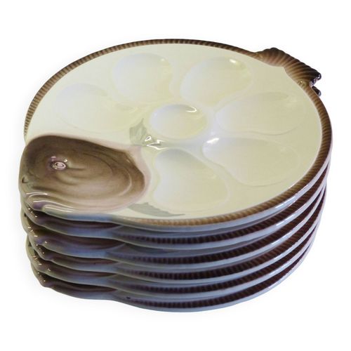 6 Assiettes  Hutres De Londwy Modle Copenhague Beige