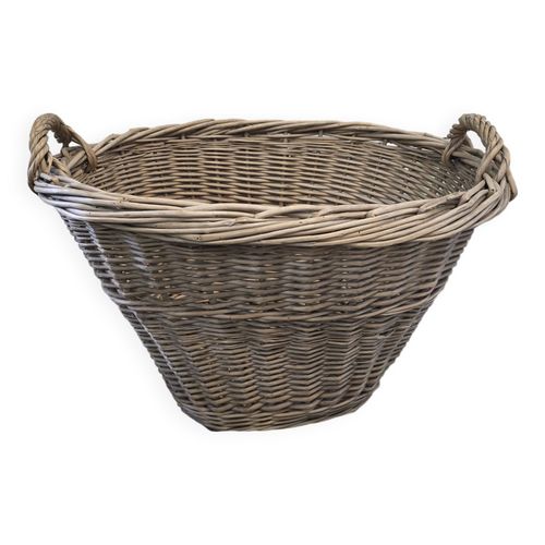 Ancien panier en osier bois