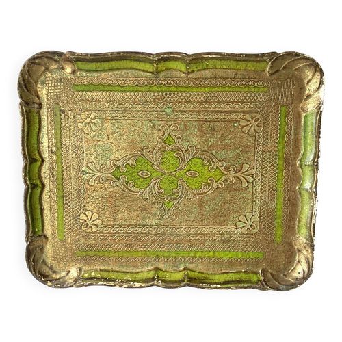 Plateau Rectangle Florentin  Italie Dore
