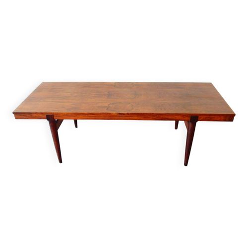 Table Basse Extensible En Palissandre Danois Marron