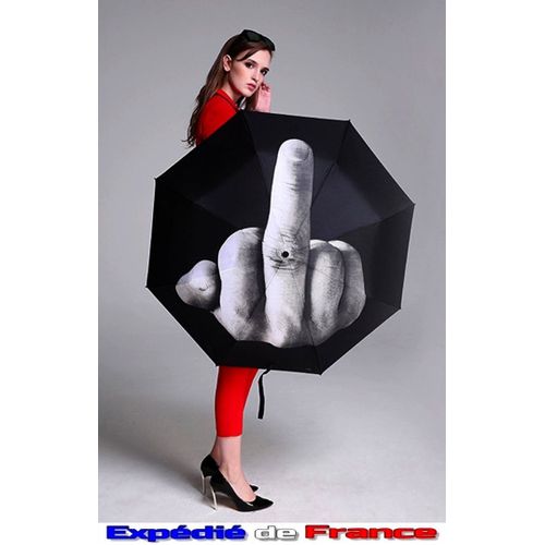 Parapluie Doigt D'honneur - Fuck The Rain - Mixte: Homme / Femme / Ado