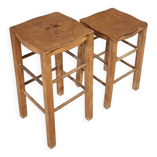 Ensemble De Tabourets Vintage Tables Daposappoint Et Tables  Plantes Luterma Bois