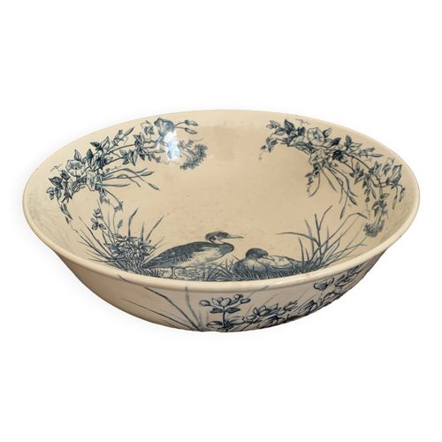 Saladier Longwy Estampill Au Bon March Bleu