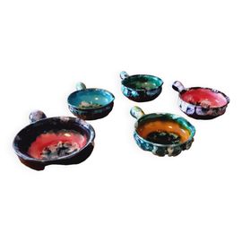 5 Polons En Cramique De Vallauris Anne 60 Multicolore