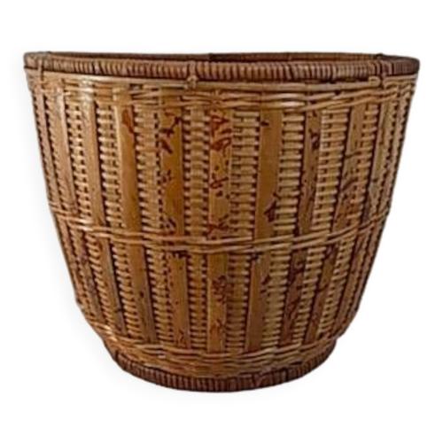 Cache Pot En Rotin Marron