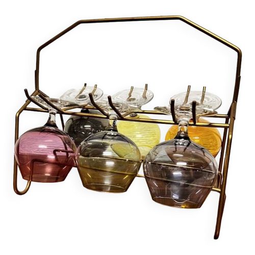 Service De Verres Colors Liqueur Vintage Multicolore