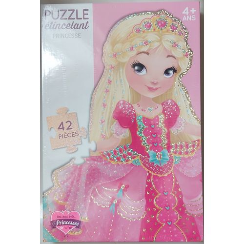 Puzzle Princesse - 42 Pièces Scintillantes - Collection Puzzle Étincelant