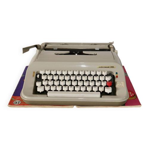 Machine Crire Grise Underwood 319 Annes 70 Beige