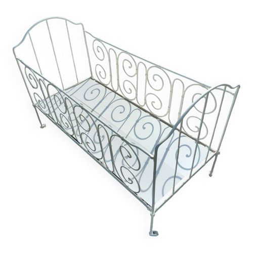 Banquette Lit En Fer Forg  Matelas  2 Draps Blanc