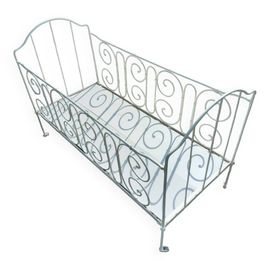 Banquette Lit En Fer Forg  Matelas  2 Draps Blanc