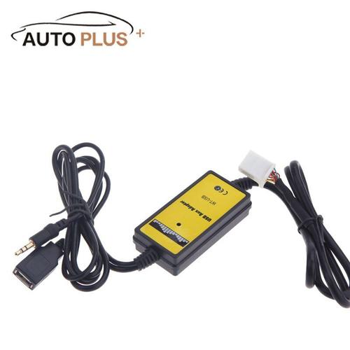 Adaptateur USB Aux-in pour Toyota Camry/Corolla/Matrix, lecteur MP3, Interface pour autoradio, 2x6 broches