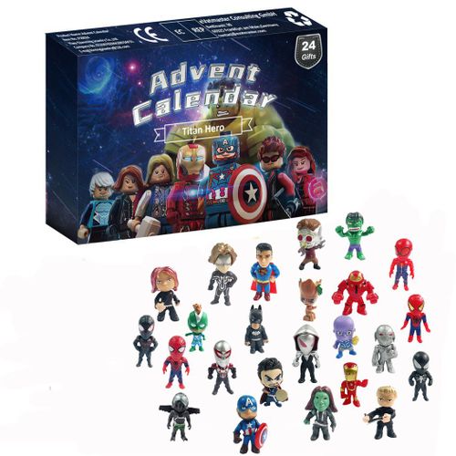 Calendrier De L'avent De Noël 2022,24 Jours De Surprise Pocket ?Super-Héros Jouets Idéal Vacances Cadeau De Noël Pour Enfants(B)