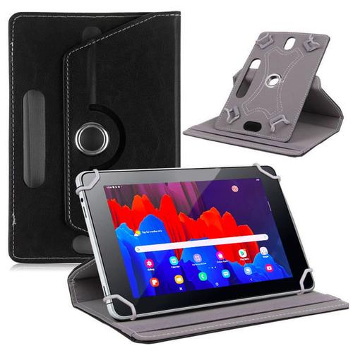 Etui Rotatif En Simili Cuir Pour Tablette Archos 101d Neon / 101 Magnus Mid4410 10.1" - Noir - Visiodirect -