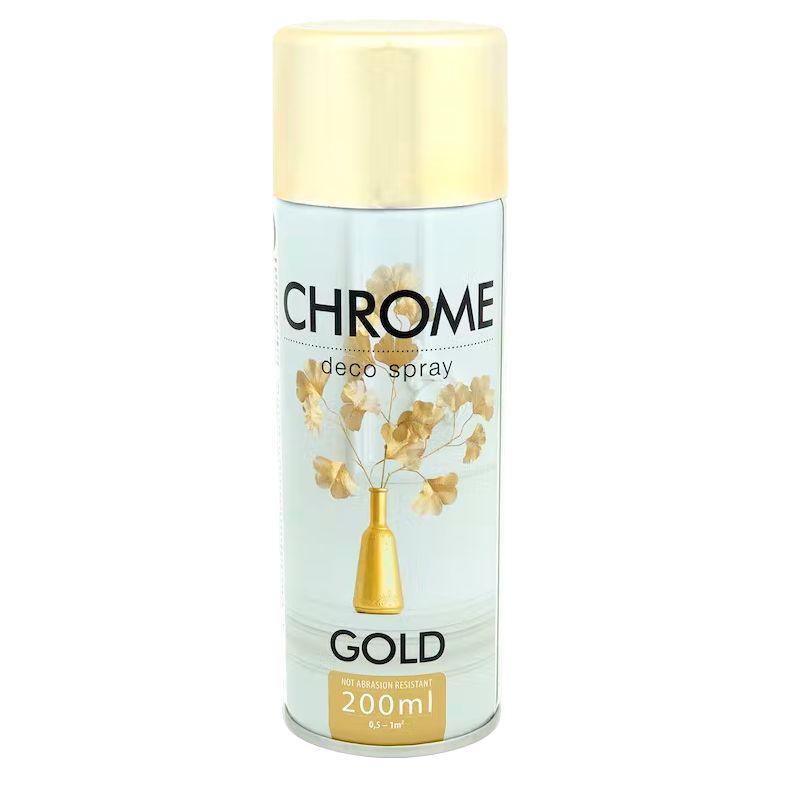 2 Bombes Peinture Chrome Or Doré Effet Miroir Gold Aérosol Spray 200 ml