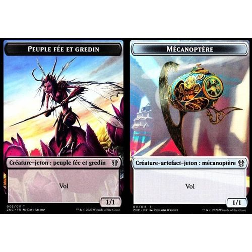 Token - Peuple Fée Et Gredin / Mécanoptère - Magic - Deck Commander Renaissance De Zendikar - Recto/Verso 3-11
