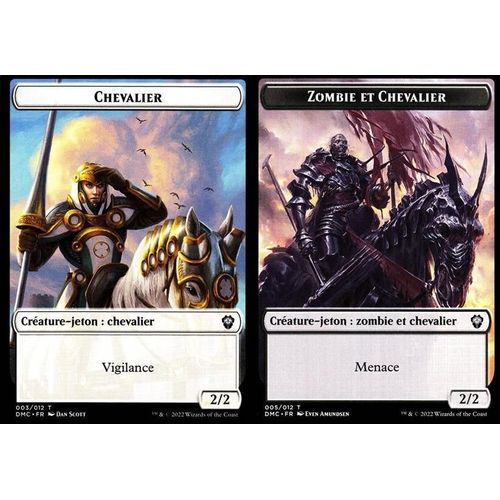 Token - Chevalier / Zombie Et Chevalier - Magic - Deck Commander Dominaria Uni - Recto/Verso 3-5