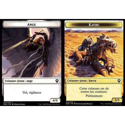 Token - Kavu / Ange - Magic - Deck Commander Dominaria Uni - Recto/Verso 12-1