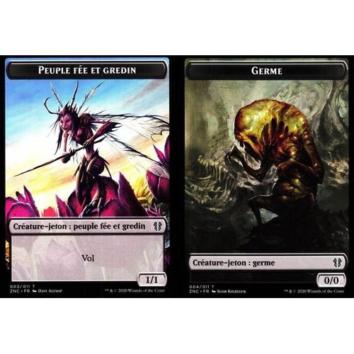 Token - Peuple Fée Et Gredin / Germe - Magic - Deck Commander Renaissance De Zendikar - Recto/Verso - 3-4