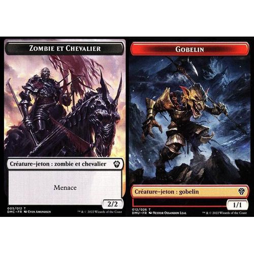 Token - Zombie Et Chevalier / Gobelin - Magic - Deck Commander Dominaria Uni - Recto/Verso 5-12