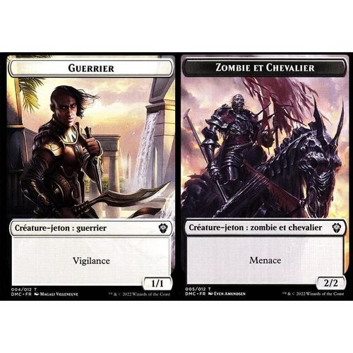 Token - Guerrier / Zombie Et Chevalier - Magic - Deck Commander Dominaria Uni - Recto/Verso 4-5