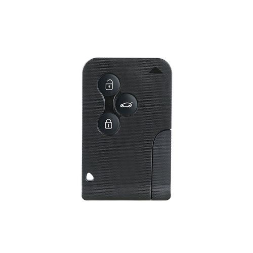 Etui De Carte A Puce 3 Boutons Pour Renault Clio Logan Megane 2 3 Koleos Scenic, Coque De Cle De Voiture Noire Avec Petite Cle, Livraison Directe