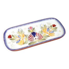 Plateau  Beurre Faence Hb Henriot Quimper France Dcor Floral Multicolore