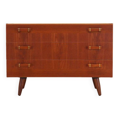 Commode En Teck Design Danois Annes 1970 Fabrication Danemark Orange